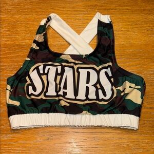 Varsity Green Camo Stars Kids Tank Top